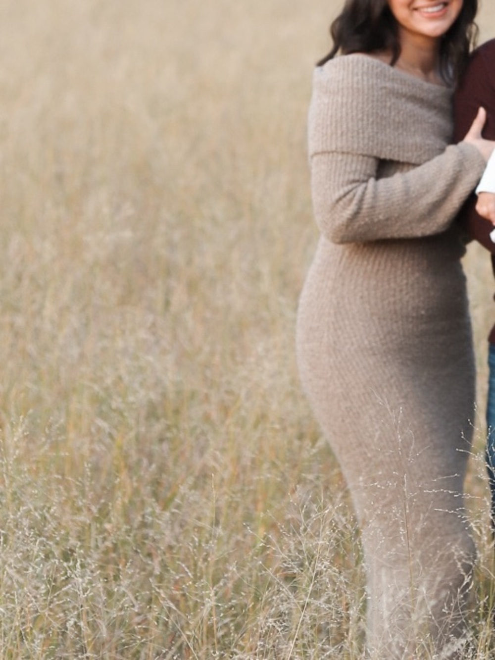 Elodie Midaxi Bardot Knit Dress